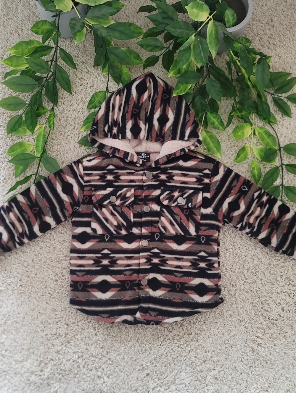 Baby Boy Volcom Aztec Hooded Puffer Jacket (18-24 Months)
